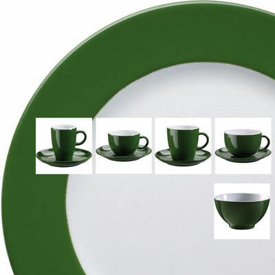 Dekorovaný porcelán Barista zelený, šálka Latte Macchiato - 0,30 l