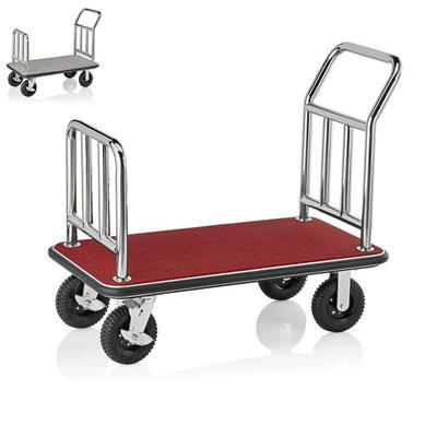 Recepčný vozík plošinový, farba oceľová / šedá - 113 x 61,5 x 98 cm - 1